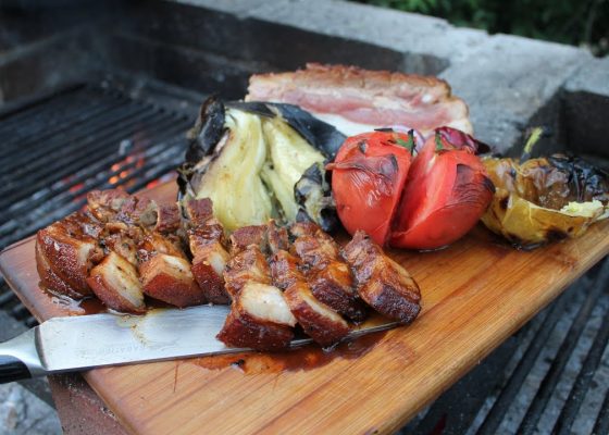 Delicious BBQ pork belly on the grill recipe